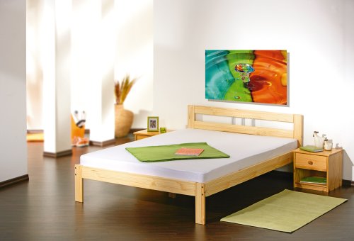Links Link 30400225 Bett "Jana" 90 x 200 cm, Natur lackiert