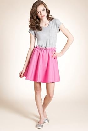 Pure Cotton Scoop Neck Jersey Dress with Belt