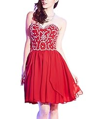 Sexy Strapless Open-Back Beaded Cocktail Short Sweetheart Chiffon Corset   Waistline Homecoming Dress/Party Dress/Mini Dress 