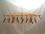 BAMBOO HANGER/ CLOTHES HANGER/ 18 PEGS IN ONE/ NEW