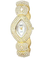 Burgi Womens BUR052YG Oval Crystal Quartz Bracelet Watch