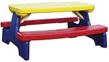Garden and patio furnitures item: Outdoor Decor Primary Colors Folding Kid's Picnic Table