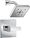 Delta Faucet Ara 14 Series Single-Function Shower Faucet Set, Single-Spray H2Okinetic Shower Head, Chrome Shower Faucet, Delta Shower Trim Kit, Chrome T14267 (Valve Not Included)