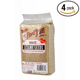 Bob's Red Mill White Sesame Seeds, 16-Ounce Bags (Pack of 4)