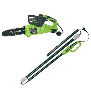 Greenworks 20062 10-Inch 7 Amp Electric 2-in-1 Tree Pruner/Chain Saw With 8-Foot Pole Extension