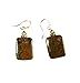 Bronzite and Swarovski Crystal Dangle Earrings title=