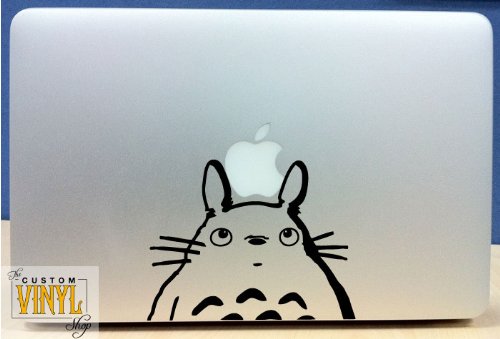Totoro and Apple - Vinyl Macbook Laptop Decal Sticker Graphic