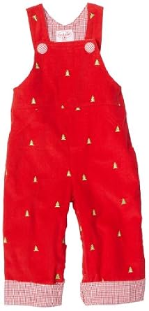 Mud Pie Baby-girls Embroidered Tree Overalls
