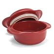 Chantal Make and Take 3 Cup Round Casserole With Lid, Apple Red