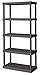 Sterilite 01553V01 5 Shelf Unit, Flat Gray Shelves & Legs, 1-Pack