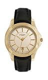 Rotary GS02794/03 Gents Gold PVD Stainless Steel Watch with Black Leather Strap