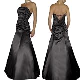 CRUSZ Luxus Raff Abend-/Ballkleid "Helena", Schwarz