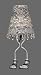 Eve Table Feet Lamp,cobra Snake Shade W/matching Sandal- L98S