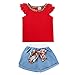 Urparcel Girls Bowknot Chiffon Dots Tops T-shirts Lace Culottes Outfits Set 2-7Y