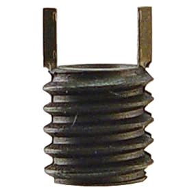 M5 x 0.8 Int. Thd., M10 x 1.25 Ext. Thd., 10 Lg., Heavy Duty, Keylocking Threaded Inserts, Steel (1 Each)