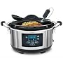 Slowcooker Digital 5.5L Edelstahl mit Thermometer Slow Cooker Schongarer