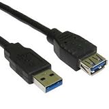 USB 3.0 SuperSpeed A Male to A Female Shielded Extension Cable - 2 Metres
