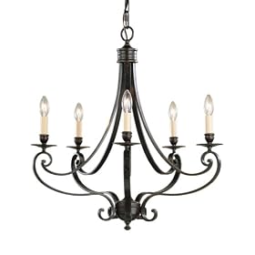 Murray Feiss F1929 5LBR Cervantes Five-Light Chandelier, Liberty Bronze with Five... by Murray Feiss