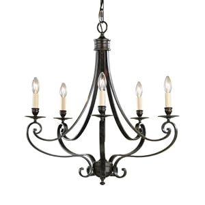 Murray Feiss F1929 5LBR Cervantes Five-Light Chandelier, Liberty Bronze with... by Murray Feiss