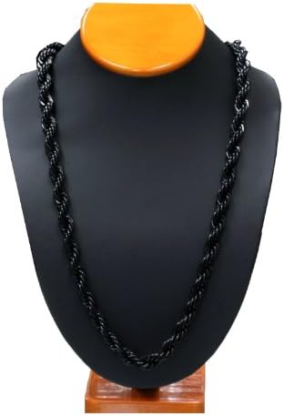 BLACK RUN DMC HIP HOP Rope Chain, Dookie Chain 10mm X 30" HIGH QUALITY ELECTROPLATED