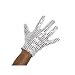 T-UP Wei�er Pailletten-Handschuh