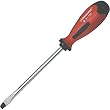 Silverline SD72 6 x 100 mm Soft Grip Handle, Slotted, Flared Tip Screwdriver