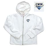 San Diego Padres MLB Girls Lucky Full Zip Hooded Jacket (White)