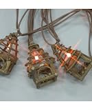 FL-1481 | GARDEN LIGHT SET 1.8M RATTAN BIRDHOUSE LIGHTS