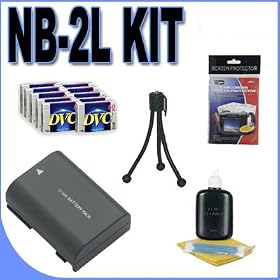 BigVALUEInc NB-2L Rechargeable Lithium Ion Replacement Battery NB2L Accessory Saver Bundle... 