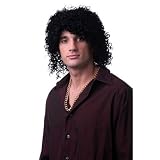 Mens Curly Black Lionel Ritchie Halloween Costume Wig