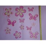 Decor Passion Wall Stickers Pink Daisy Butterfly