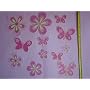 Decor Passion Wall Stickers Pink Daisy Butterfly