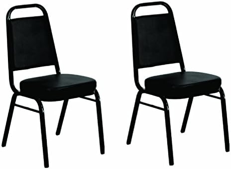 SET of 50 Hotel Trapezoidal Back Stacking Banquet Chair with 2.5'' Thick Seat Restaurant Chair