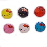 6pcs Lovely Kitty Faces Red Bow Home Button Stickers for iPad ipod iphone