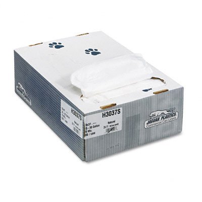 Jaguar Plastics Super Extra-Heavy Liners, 30 Gallons, 16 Microns, 30 x 37, Natural, 500/Carton (H3037S) On Sale