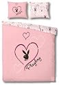 Playboy Pink Sweetheart Single Duvet and Pillowcase Bed Set
