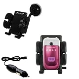 Sony Ericsson z310i Flexible Auto Windshield Holder with Car Charger - Uses Gomadic TipExchange