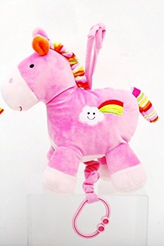 10" Pink Horse Baby Musical Pull String Plush Plays Twinkle Twinkle Little Star