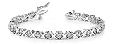 41rmgvUi2ZL. SL160  14k White & Yellow Gold, X and O Diamond Bracelet, 5.25 ct. (Color: HI, Clarity: SI2)