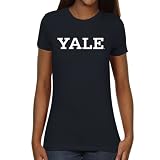 NCAA Yale Bulldogs Ladies Basic Arch Slim Fit T-Shirt - Navy Blue