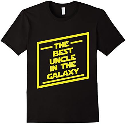 Men's The Best Uncle In The Galaxy T-Shirt For Jedi Uncle Gift Tee Medium Black