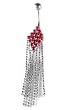 Stainless Steel Belly Ring with Red CZ - Dangle