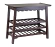 Winsome Chinois Console Wine Table with Glass Rack
