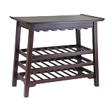 Winsome Chinois Console Wine Table with Glass Rack