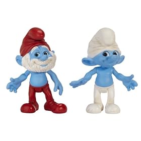  Smurfs Movie Basic Figure Pack Wave #1 Papa And Clumsy Smurf