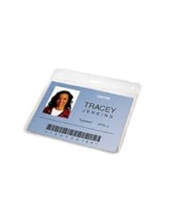 GBC Pre-Punched ID Badge Laminating Pouches, 5 mm Thickness, Clear, 50 Pouches per Pack (3747552)