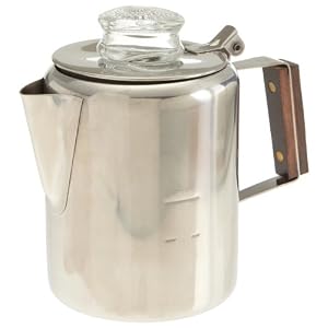 Rapid Brew Stainless Steel Stovetop Coffee Percolator, 2-3 cup