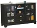 Antique Black Sliding Door Cabinet TV Stand
