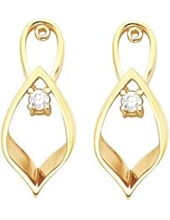 Pair of 18K Yellow Gold Diamond Earring Jackets - 0.16 Ct. -- LIFETIME WARRANTY