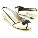 Alfani Kendal Flats Slingbacks Shoes Ivory Womens